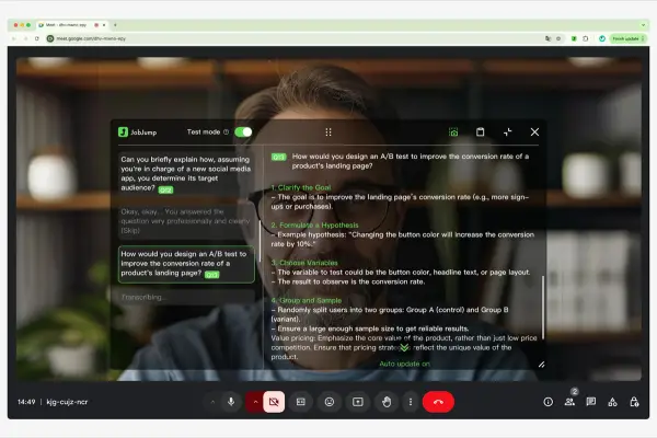 Así funciona JobJump, el “copiloto” de entrevistas virtuales que asesora en tiempo real