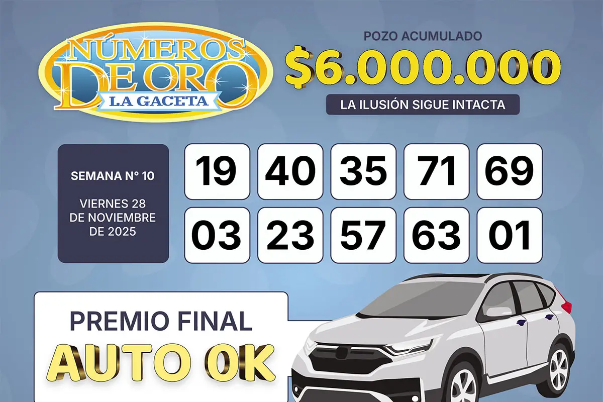 Los Números de Oro de LA GACETA del 28 de noviembre de 2025