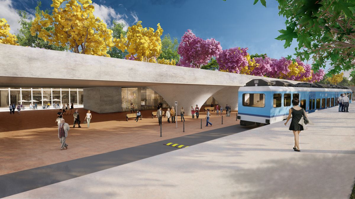 UNA NUEVA ESTACIÓN. El nodo de transporte metropolitano propuesto tiene tren, colectivos y trasbordos integrados en un mismo punto. / CORTESÍA LA GACETA