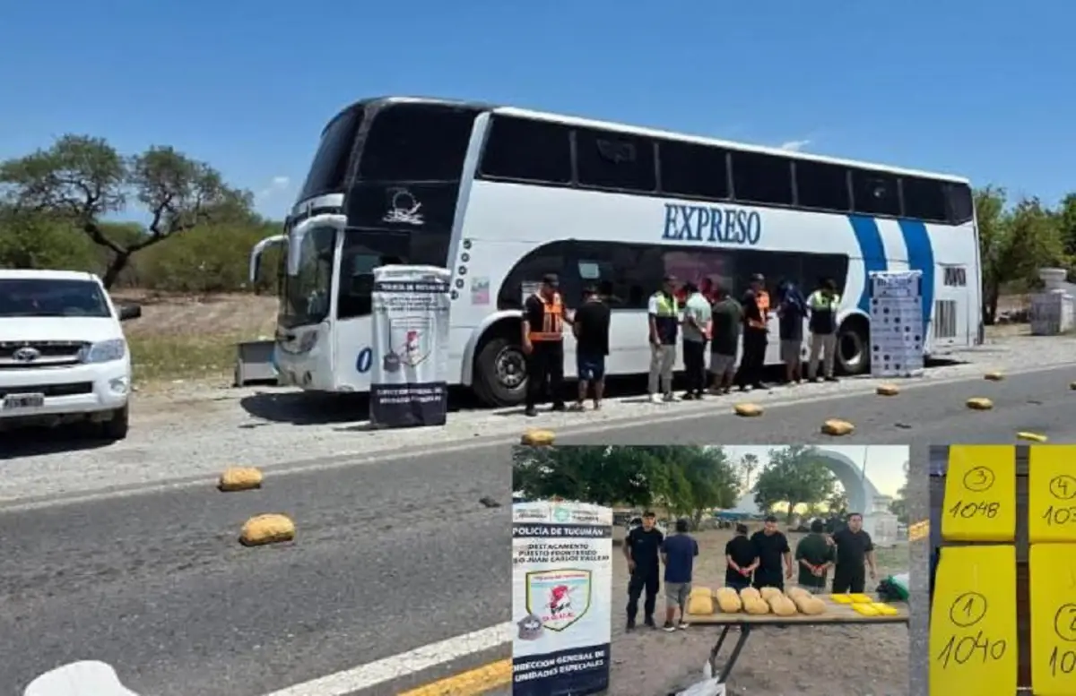 Operativo en Cabo Vallejo: incautan marihuana y cocaína en un tour de compras que se dirigía a Mendoza