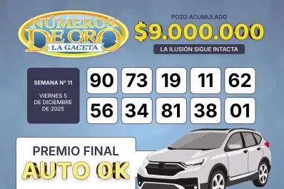 Los Números de Oro de LA GACETA del 5 de diciembre de 2025
