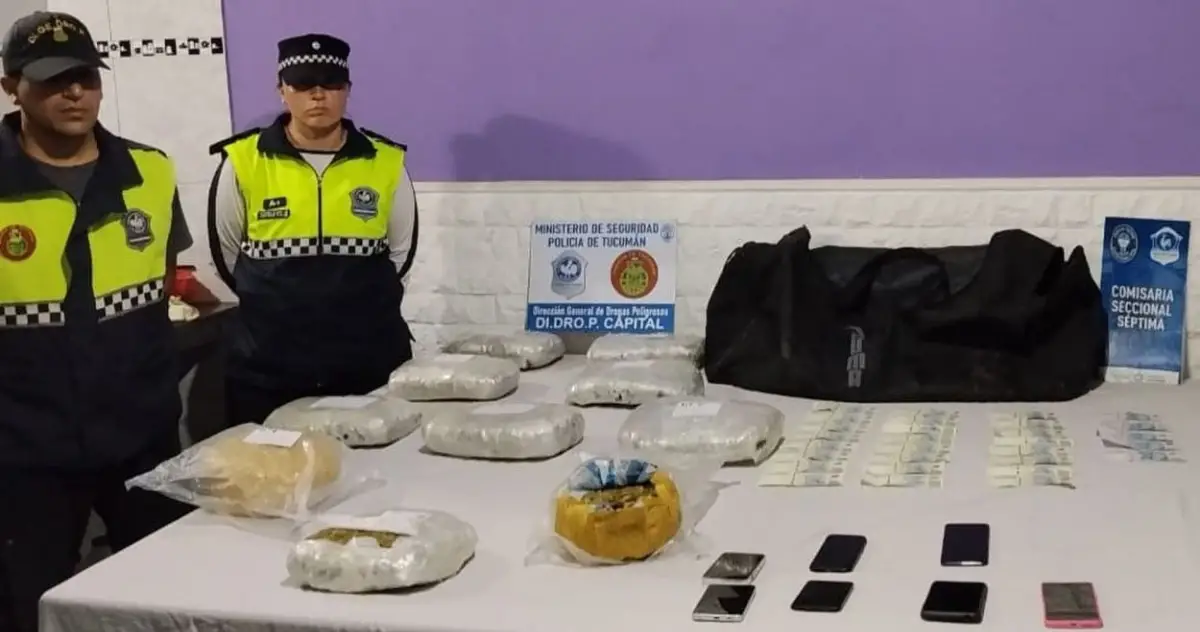 Hallan 10 kilos de marihuana