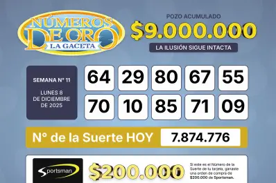Los Números de Oro de LA GACETA del 8 de diciembre de 2025