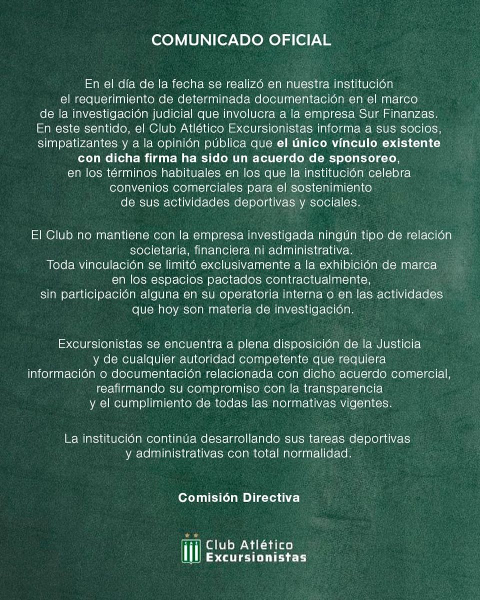 Allanamientos en el fútbol argentino: clubes se despegan de Sur Finanzas en medio del escándalo