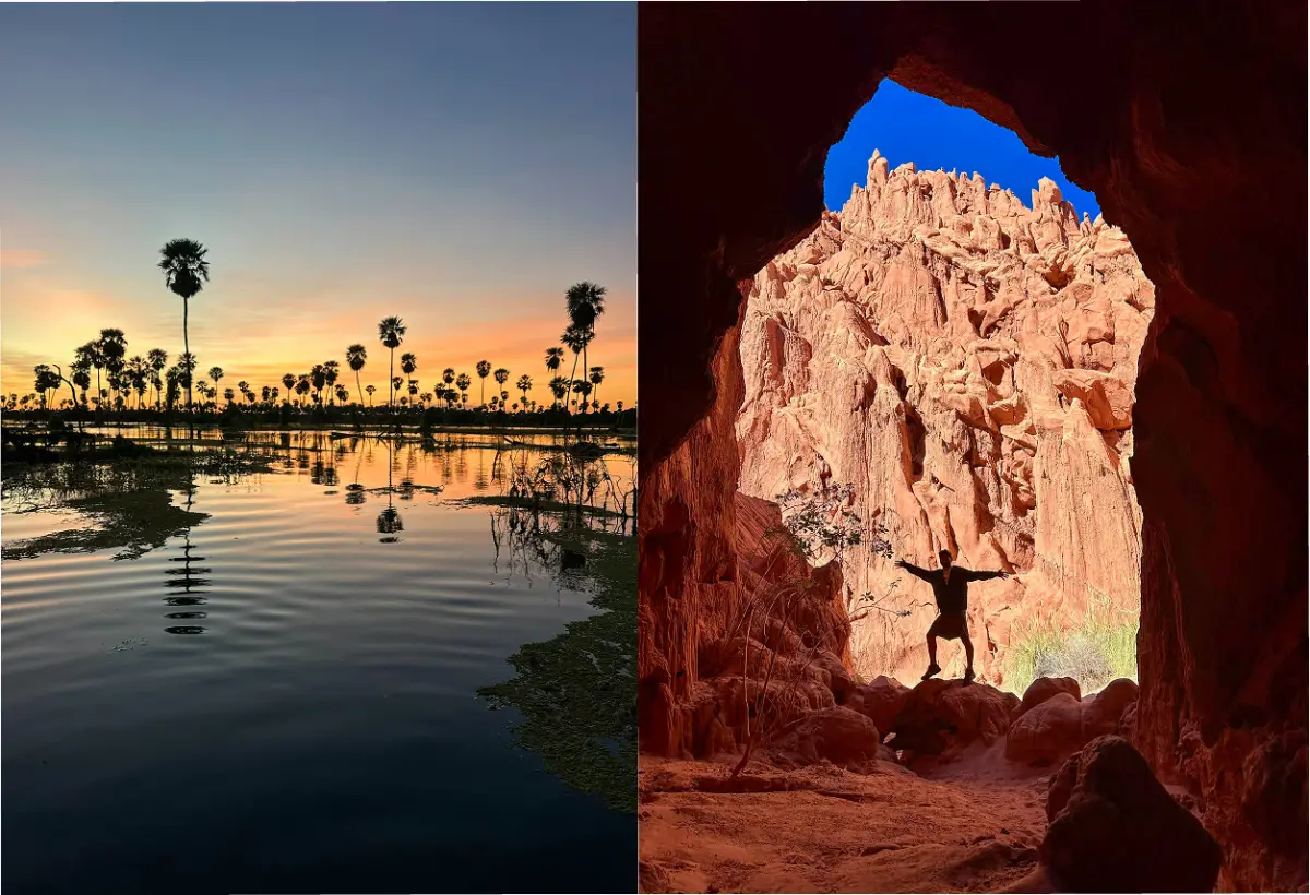 A la izquierda, el Bañado de la Estrella y, a la derecha, Seclantás.