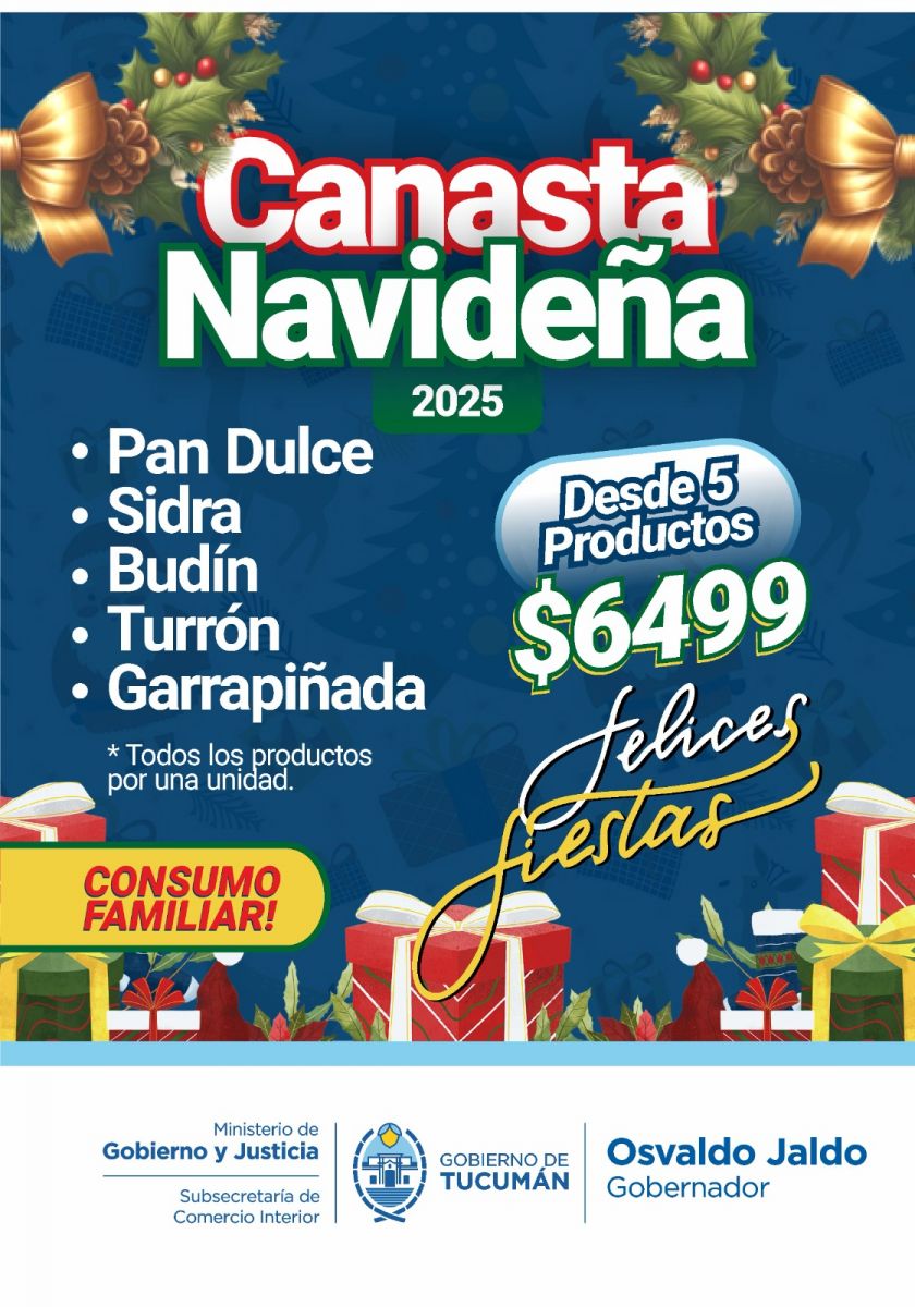 Lanzaron oficialmente la canasta navideña en Tucumán: qué productos incluye y cuánto cuesta