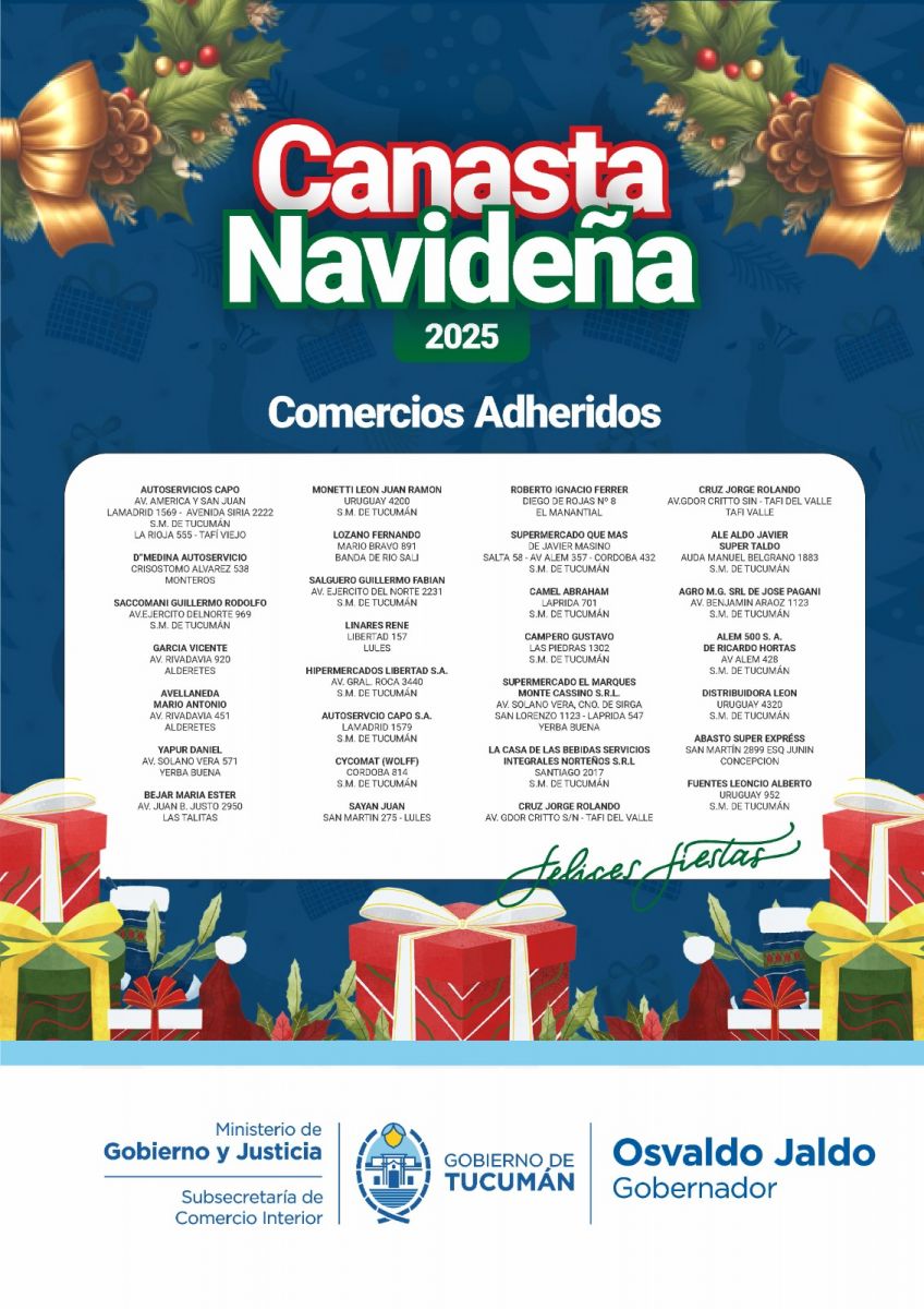 Lanzaron oficialmente la canasta navideña en Tucumán: qué productos incluye y cuánto cuesta