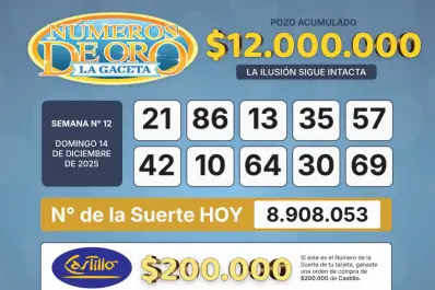 Los Números de Oro de LA GACETA del 14 de diciembre de 2025
