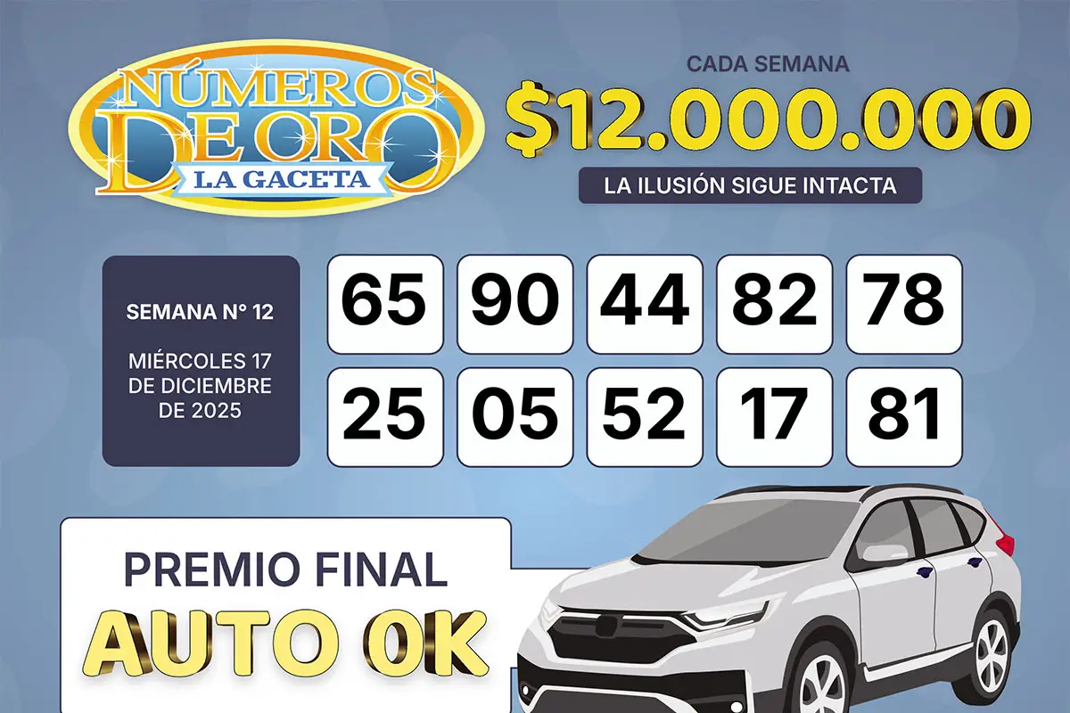 Los Números de Oro de LA GACETA del 17 de diciembre de 2025