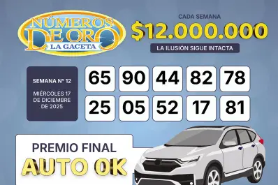 Los Números de Oro de LA GACETA del 17 de diciembre de 2025