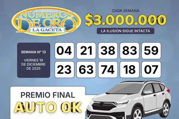 Los Números de Oro de LA GACETA del 19 de diciembre de 2025