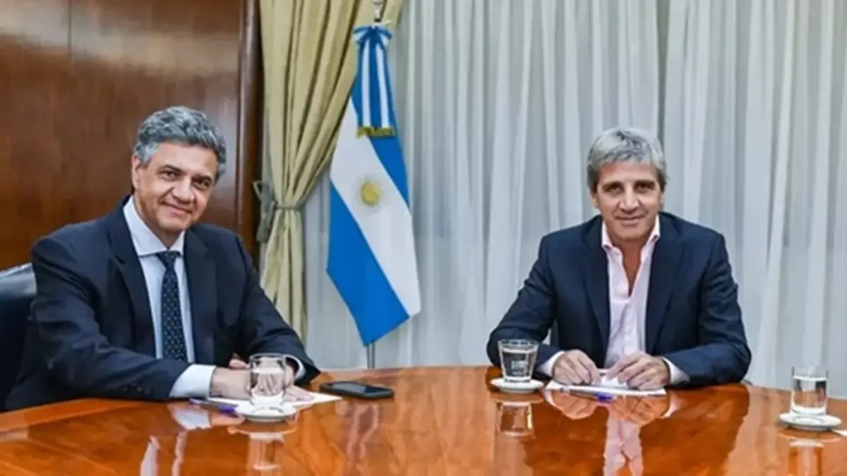Jorge Macri y Luis Caputo. FOTO X @Infomiba
