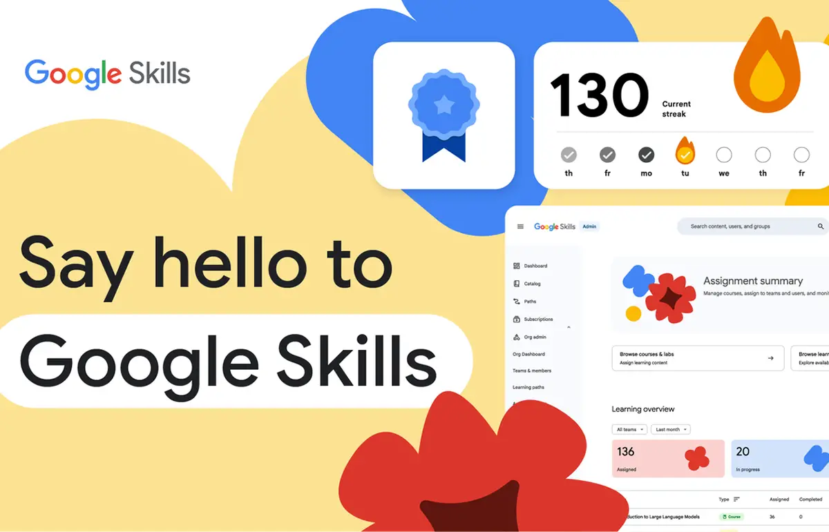 GOOGLE SKILLS. La página de Google agrupa todos las herramientas que ofrece la empresa tecnológica. / CAPTURA DE PANTALLA