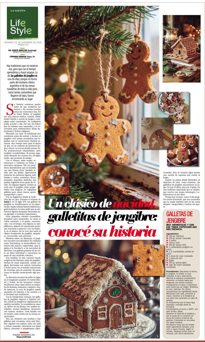 Un clásico de Navidad, galletitas de jengibre: conocé su historia