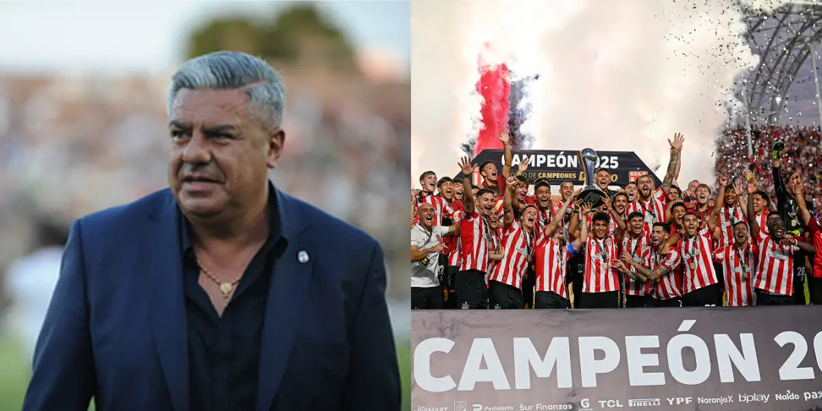 TENSIÓN. Claudio “Chiqui” Tapia felicitó a Estudiantes por redes sociales luego de la consagración del Trofeo de Campeones, tras no asistir a la final en San Nicolás.