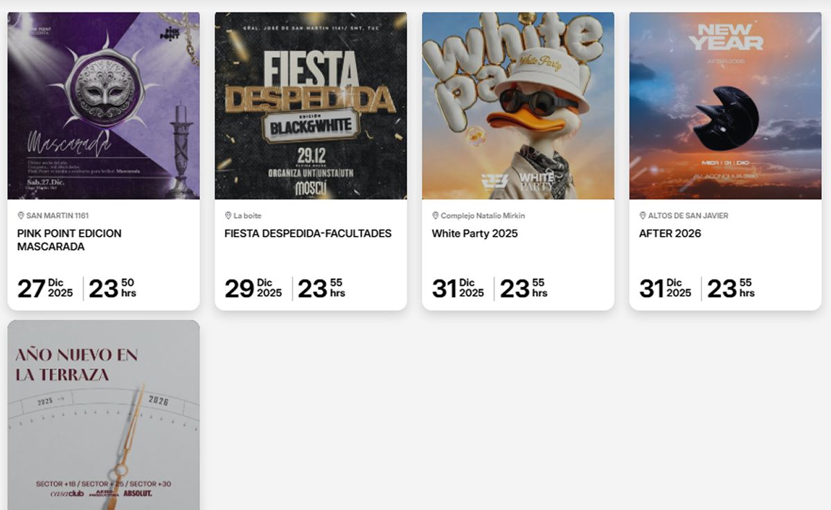 AÑO NUEVO. Con opciones para todos los bolsillos y estilos, diciembre en Tucumán se vive en la pista. / PASSLINE