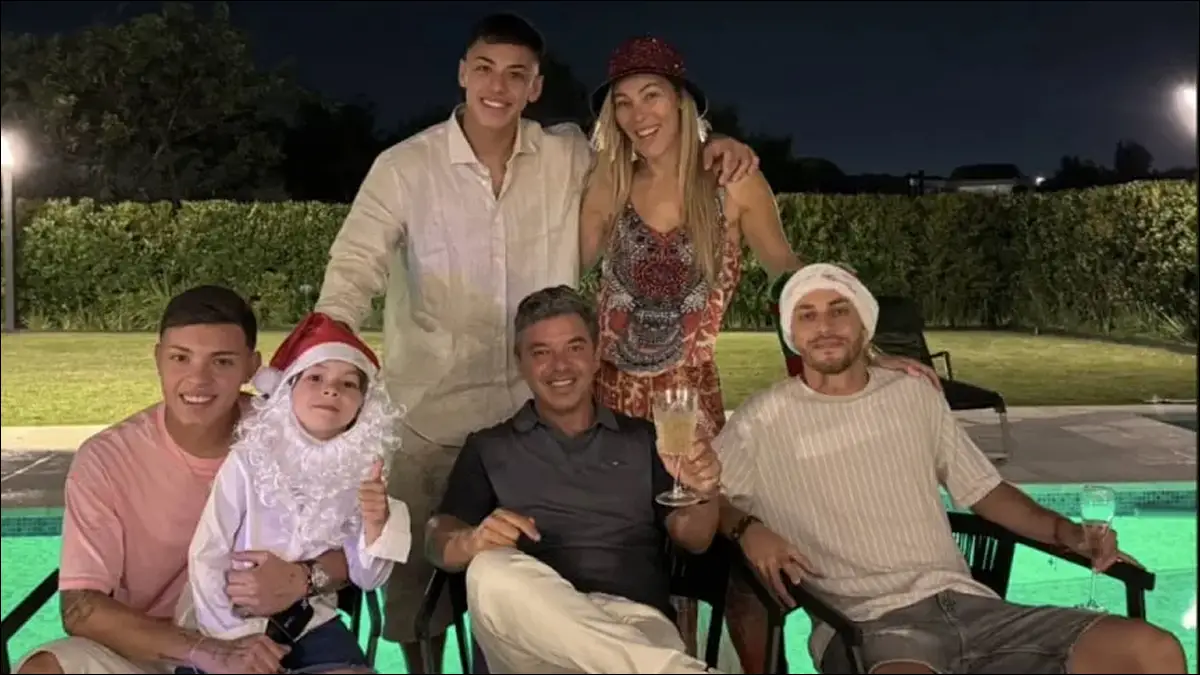 NAVIDEÑO. Marcelo Gallardo disfrutó de la Nochebuena junto a su familia, en un breve parate antes de que River retome la pretemporada.