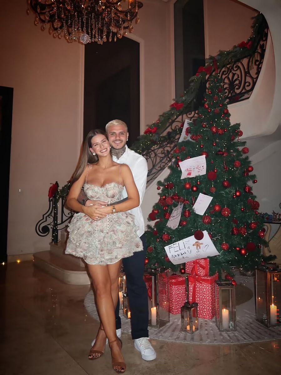 Mauro Icardi mostró cómo pasó la Navidad junto a sus hijas y a la China Suárez