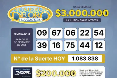 Los Números de Oro de LA GACETA del 27 de diciembre de 2025