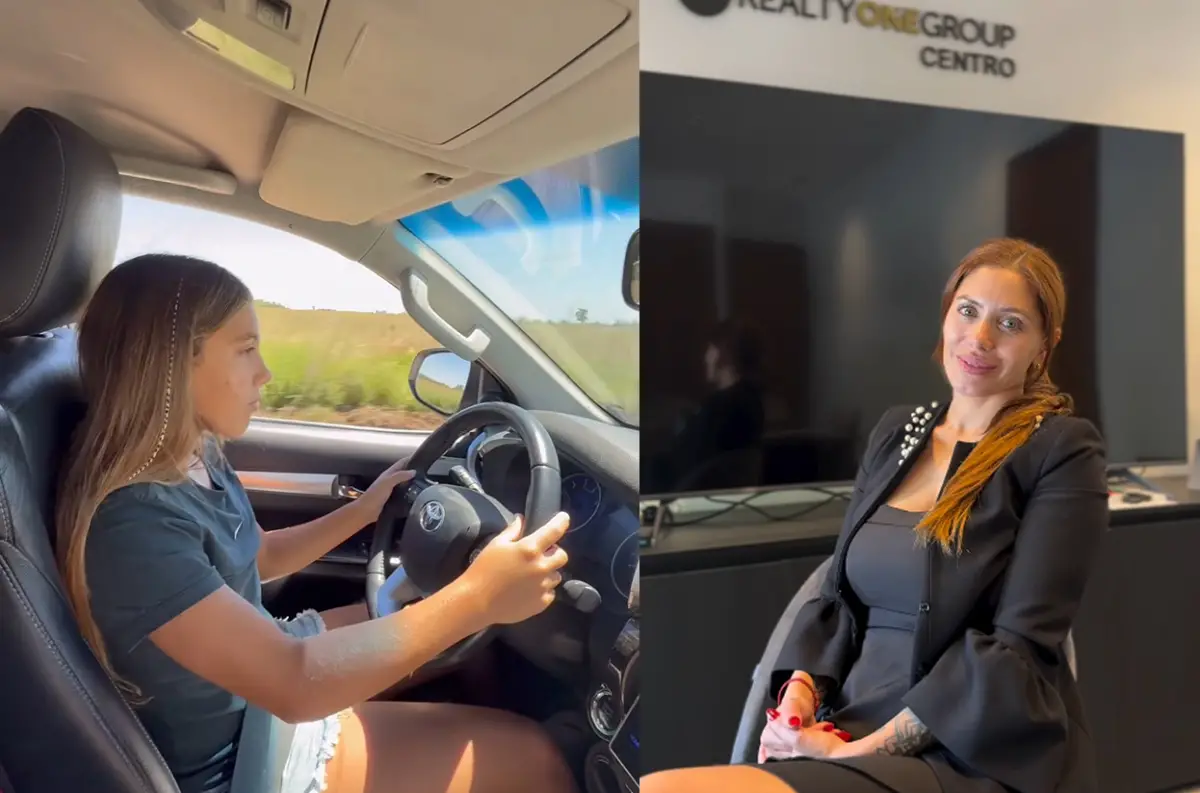 Valeria Aquino expuso a su hija al permitirle conducir un auto.