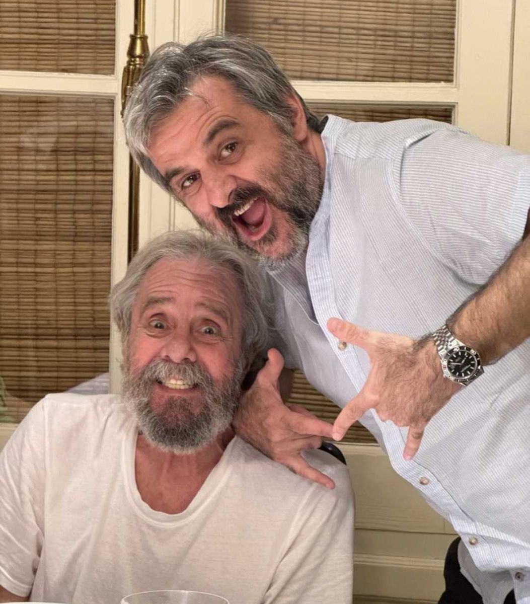 Daniel Piazzolla junto a su hijo, Pipi Piazzolla.