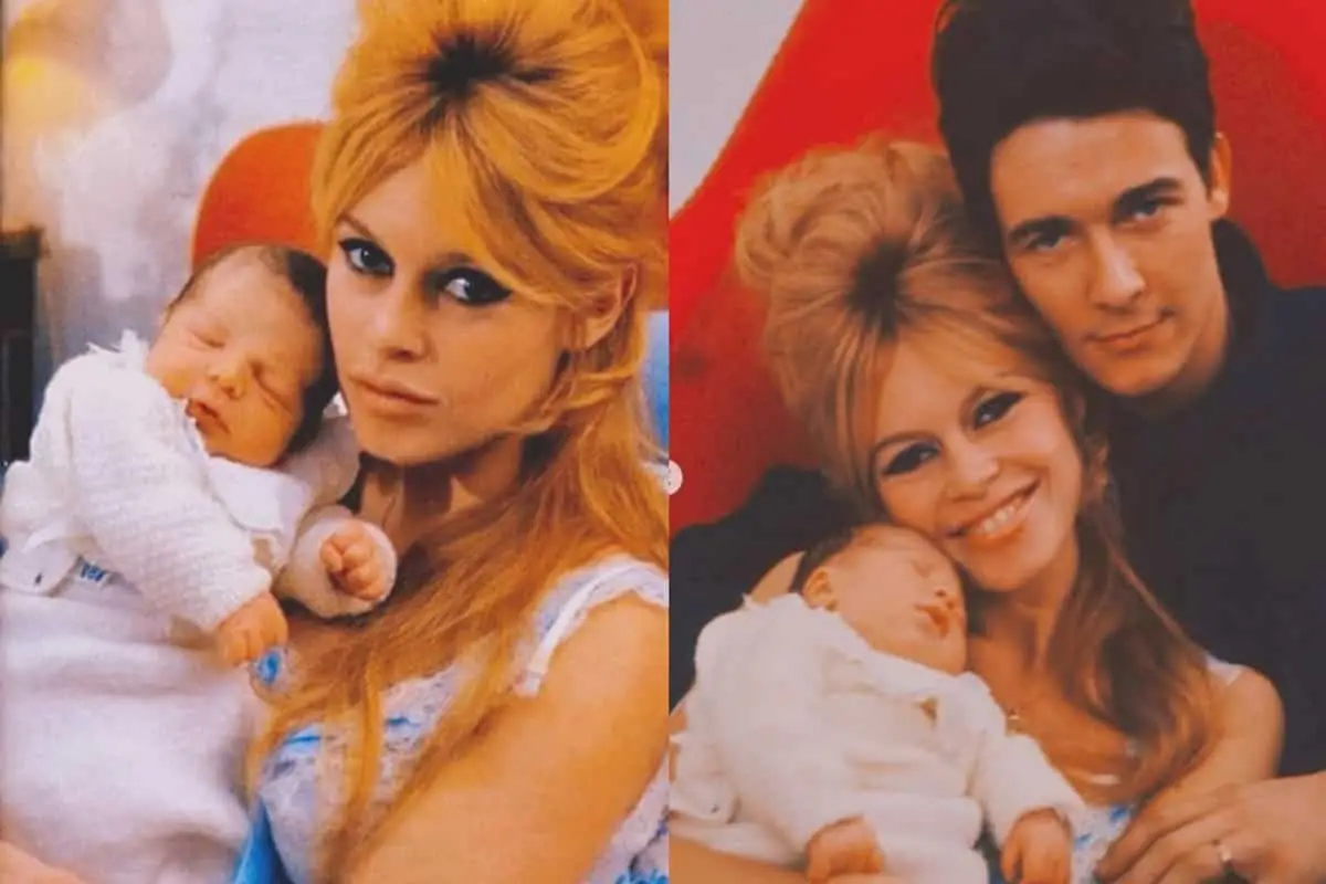 Brigitte Bardot junto a Nicolás, su único hijo