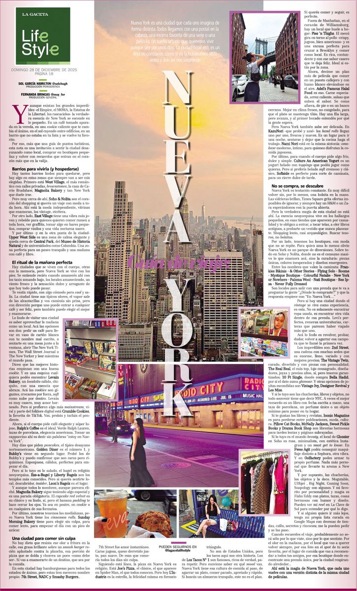 Lifestyle: guía de viaje por Nueva York
