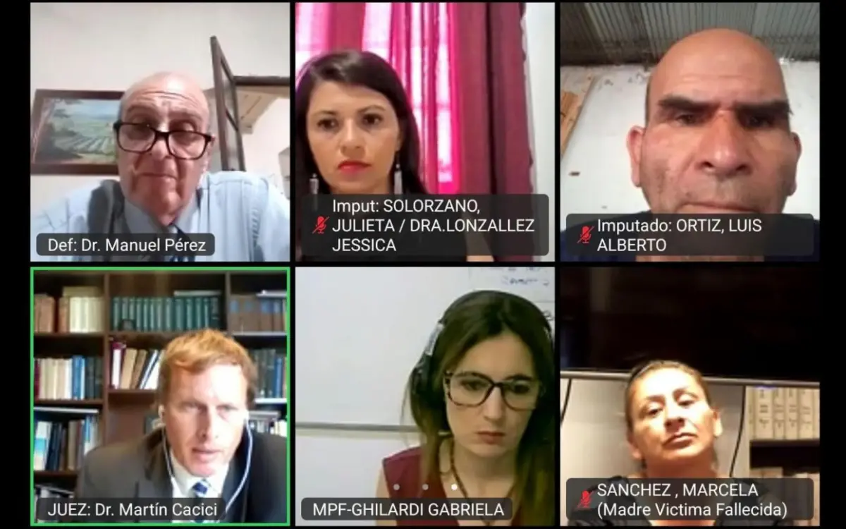 AUDIENCIA. El MPF imputó a Luis Ortiz y a Julieta Solórzano como coautores del homicido de Kevin Avellaneda.