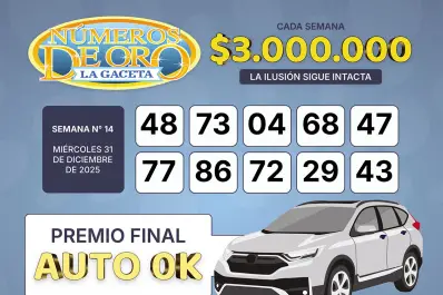 Los Números de Oro de LA GACETA del 31 de diciembre de 2025
