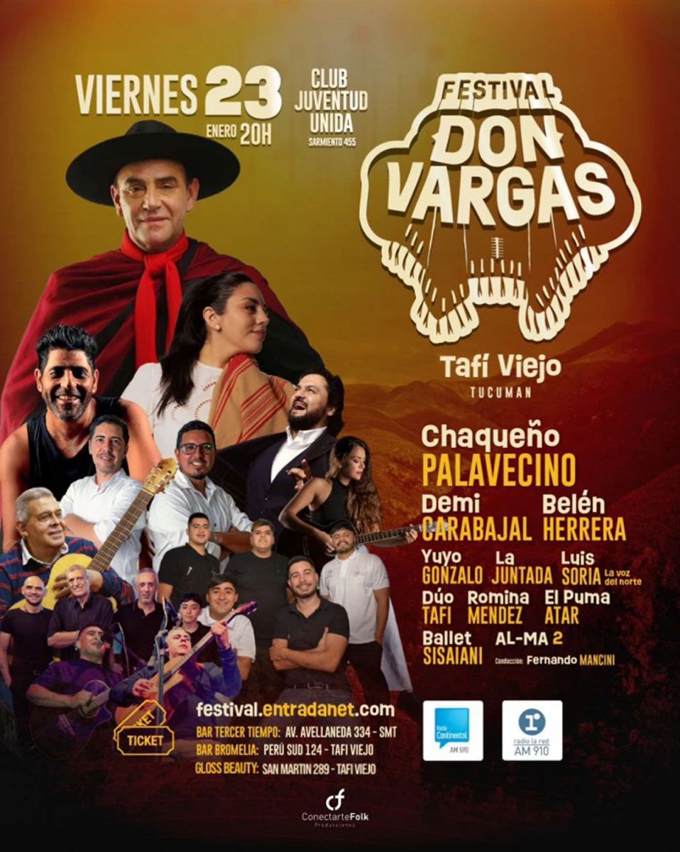 APUESTA AL FOLKLORE. El Festival Don Vargas llega con una grilla de primer nivel y espíritu popular. / FESTIVAL DON VARGAS