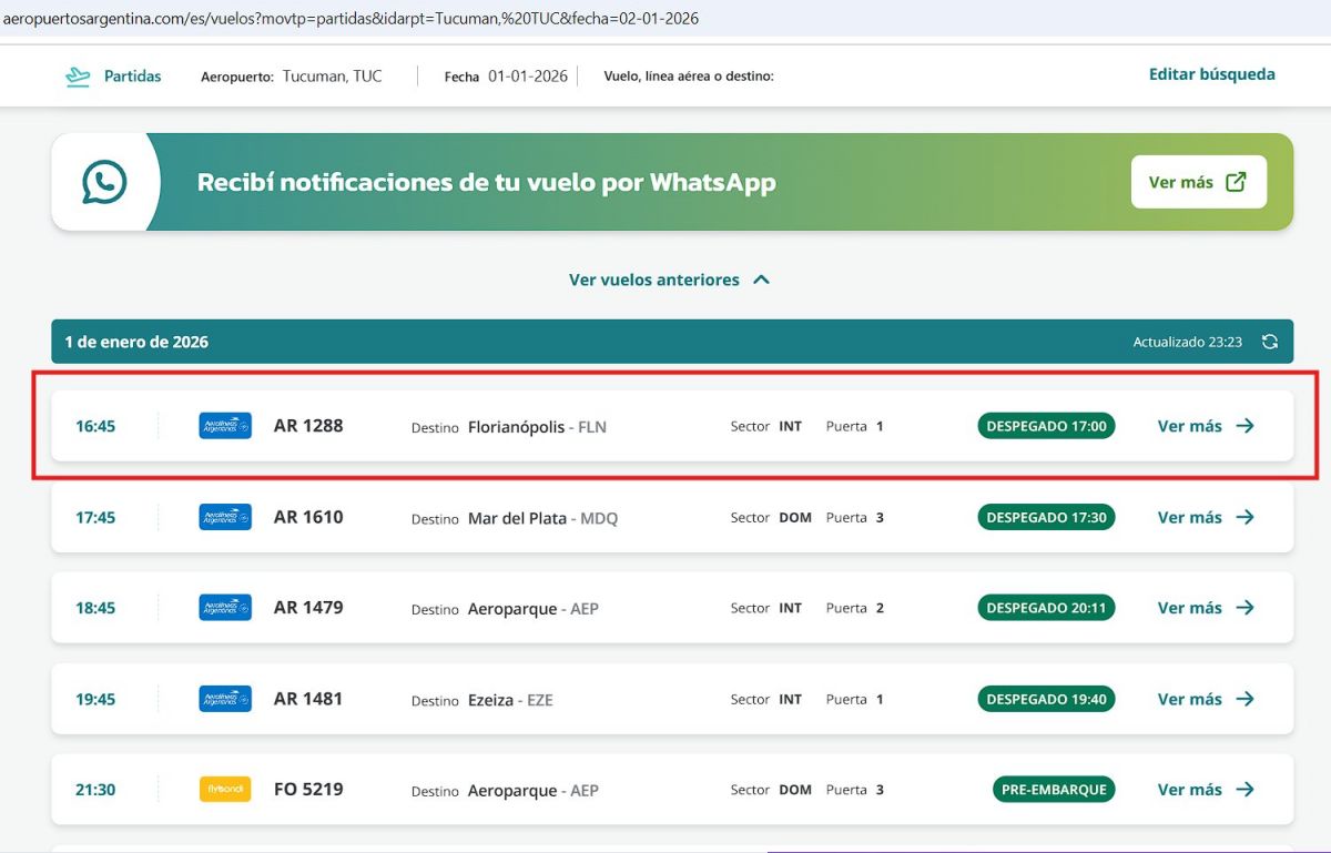 Verano 2026: Tucumán inauguró una nueva conexión aérea directa con Florianópolis