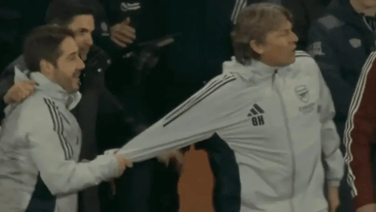 La bronca del Gringo tras el final del encuentro.