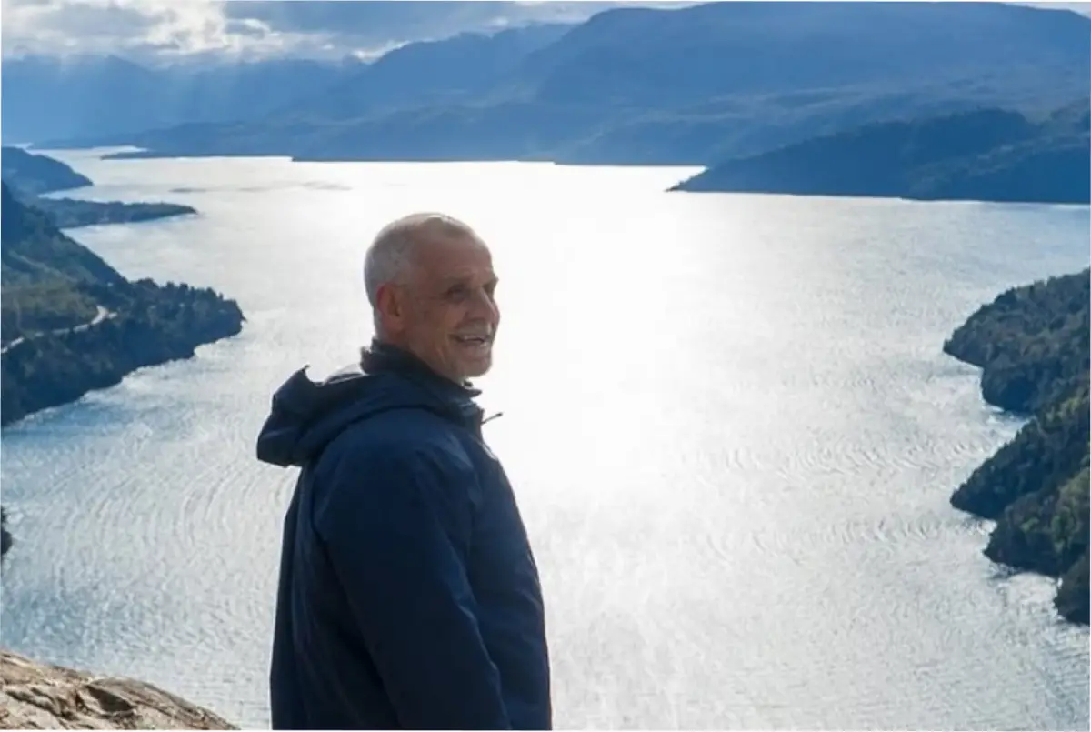Christian Petersen en San Martín de los Andes. Se descompensó en una excursión para subir al volcán Lanín. | Foto: Instagram 
