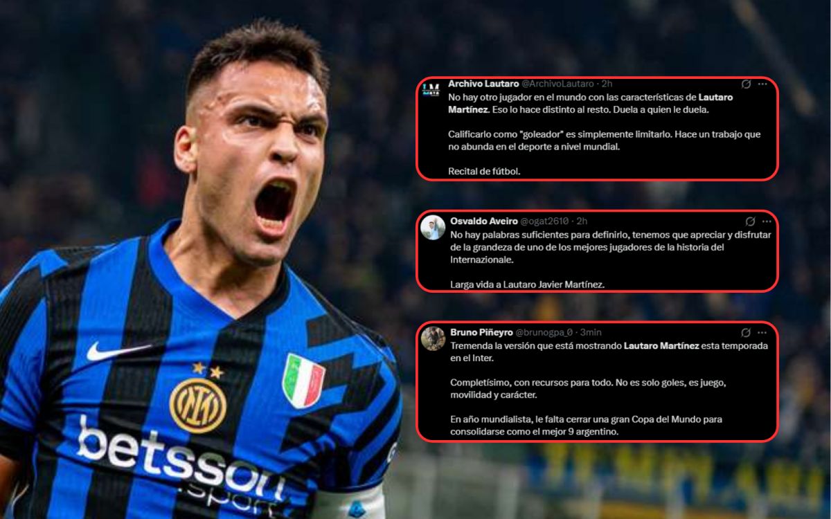 Usuarios de X reconocen el gran momento del delantero argentino