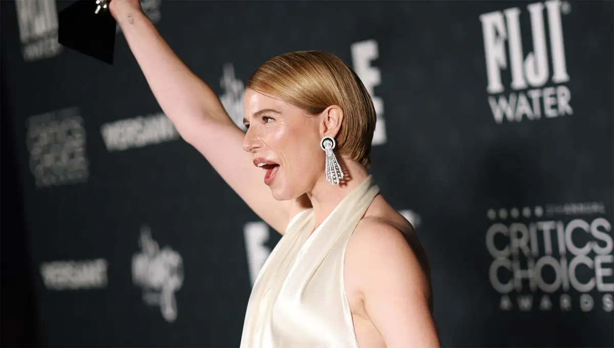 DRAMA DE ÉPOCA. Jessie Buckley, mejor actriz por “Hamnet”.