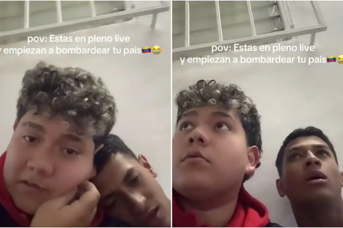 UN TIKTOK CON HISTORIA. Jóvenes captaron el operativo de Estados Unidos mientras transmitían en vivo. / CAPTURA DE PANTALLA