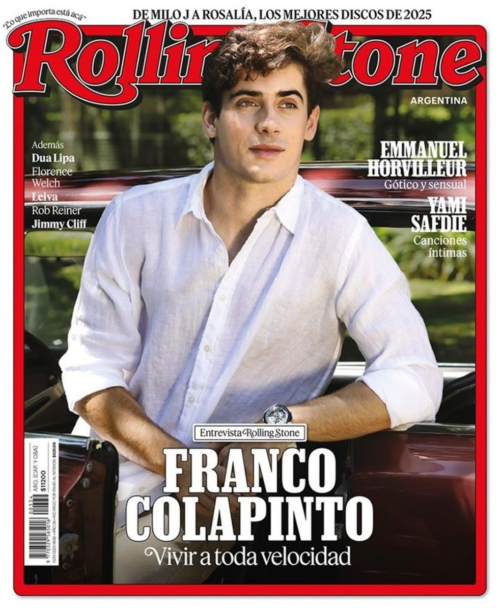 PORTADA. Franco Colapinto dio una entrevista a fondo para la revista Rolling Stone.