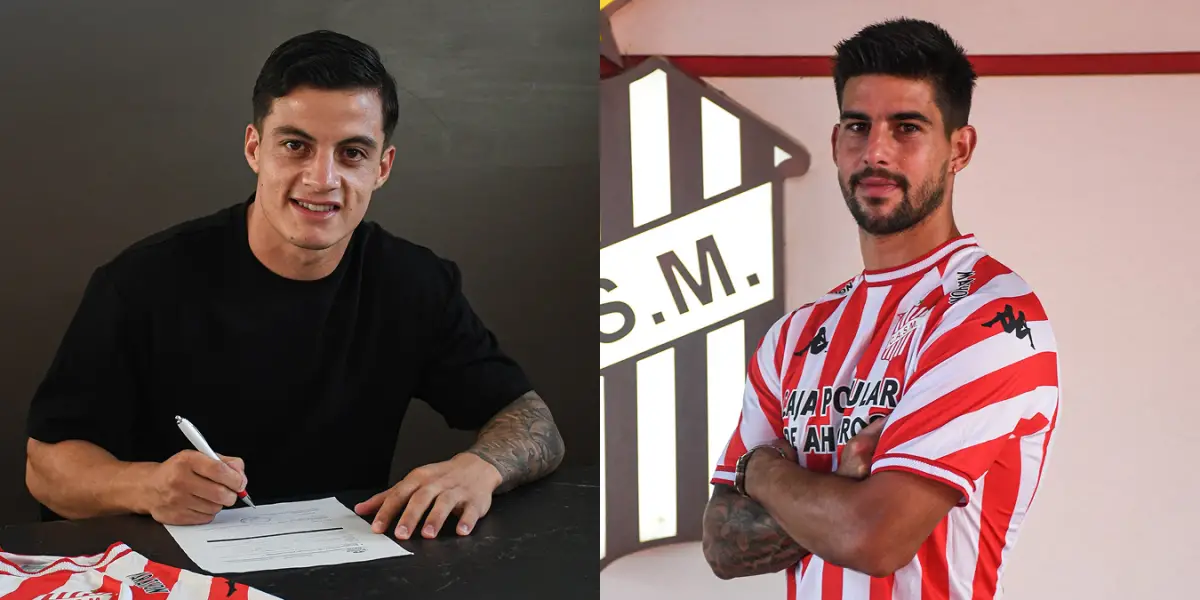 REFUERZOS CONFIRMADOS. Elías López y Santiago Briñone firmaron sus contratos y fueron presentados oficialmente como nuevas incorporaciones de San Martín de cara a la próxima temporada.