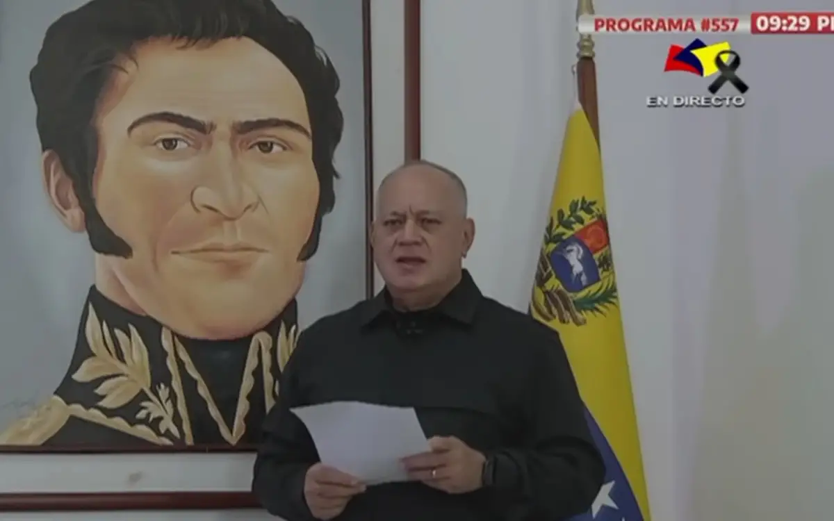El ministro de Interior de Venezuela, Diosdado Cabello. CAPTURA DE VIDEO