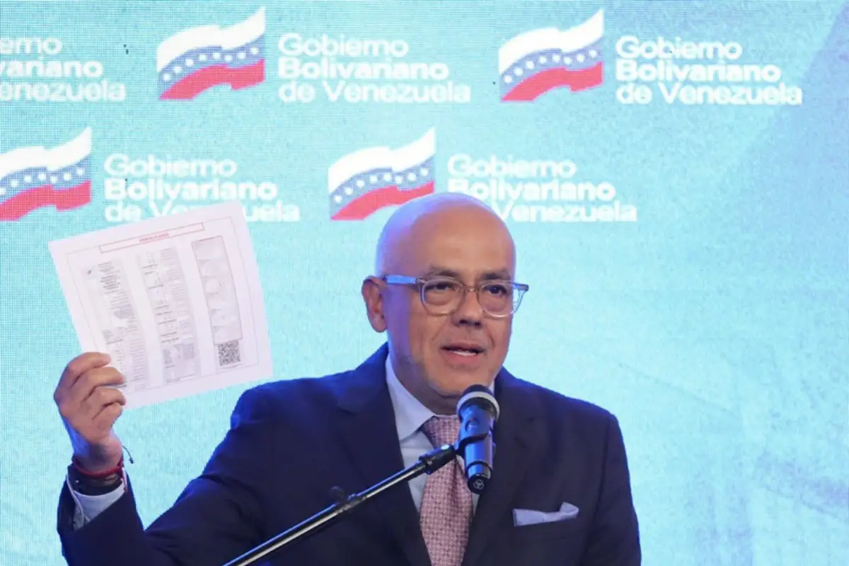 Presidente de la Asamblea Nacional, Jorge Rodríguez. FOTO X