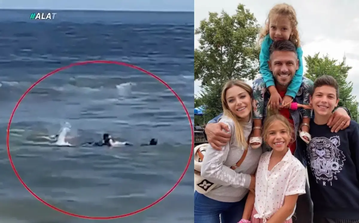 Evangelina Anderson se encontraba en Uruguay también, pero no estuvo en el dramático momento en que Demichelis y sus hijos casi se ahogan.