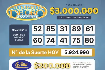Los Números de Oro de LA GACETA del 11 de enero de 2026