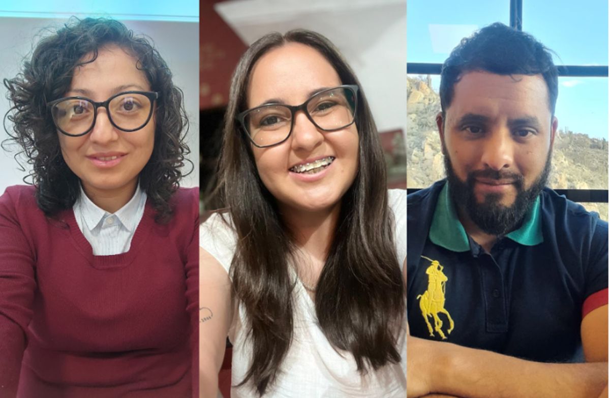 LOS CREADORES. Carolina Ruiz, Araceli Rodríguez y David Sigampa, impulsores de la plataforma web nacida en el Norte Argentino. / CORTESÍA CAROLINA RUIZ