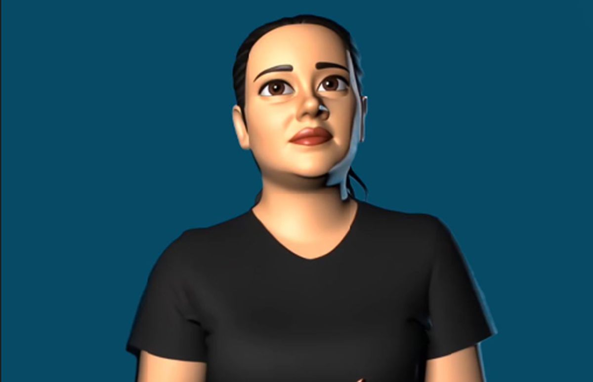 VISUALIZACIÓN. Ella es Arita, un avatar virtual 3D, generado por Carolina y basado en Araceli. /  INCLUITE