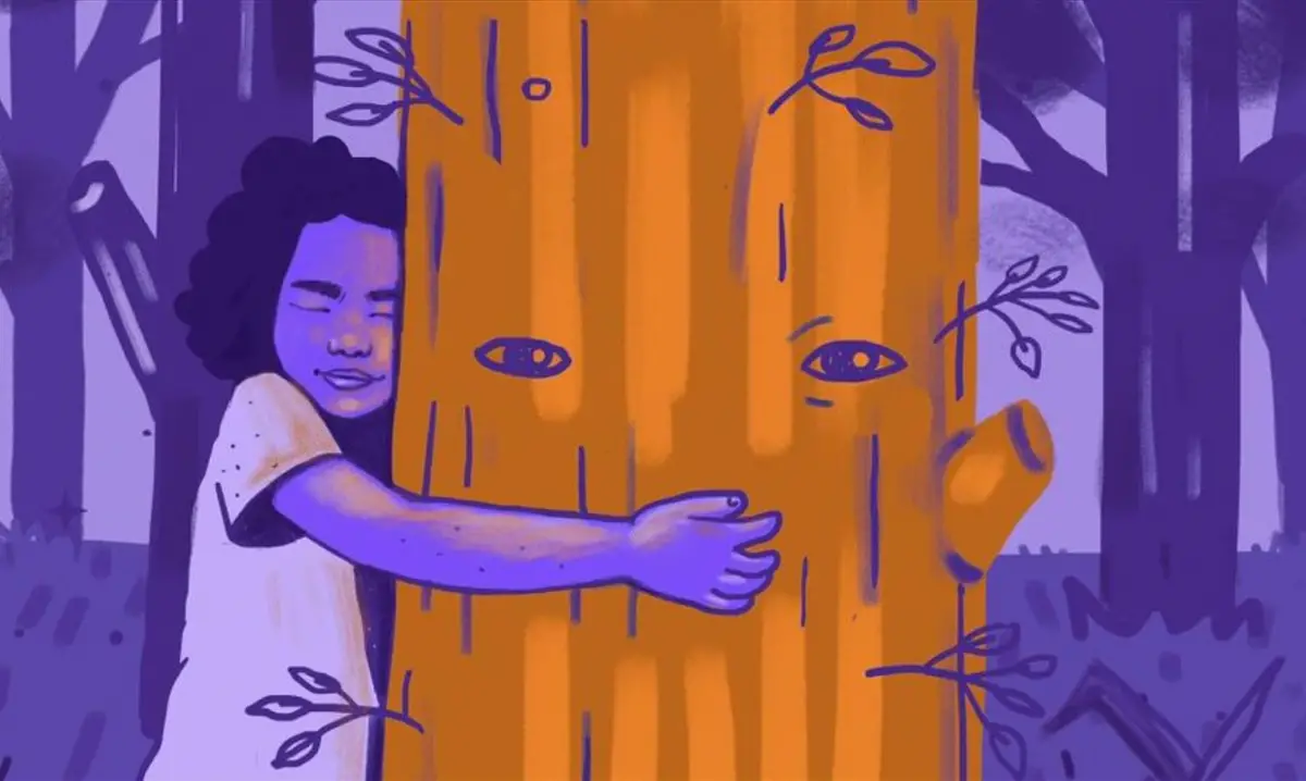 “Abrazo al Monte”, obra del Grupo Ruido, integrado por Vero Corrales y Fernando Gallucci.