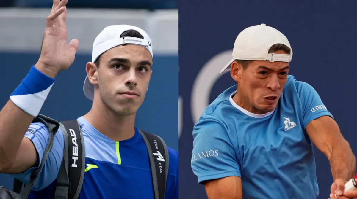 VUELTA A LA ACCIÓN. Cerúndolo y Báez, dos de los nueve tenistas argentinos que estarán presentes en el primer Grand Slam del año.