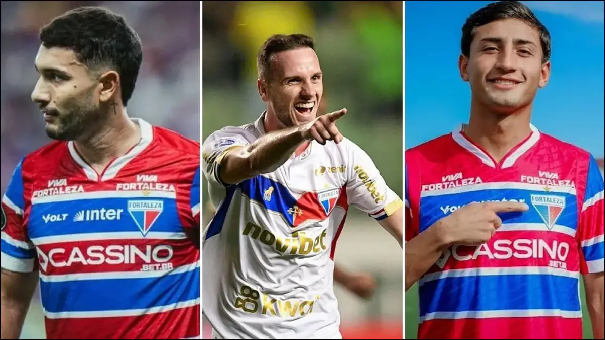 ESCÁNDALO. Eros Mancuso, Tomás Pochettino y José “Tucu” Herrera, los futbolistas argentinos de Fortaleza que aparecen en el video de la pelea registrada durante los festejos de Año Nuevo en Brasil.