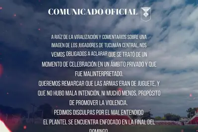 Las armas eran de juguete: la tajante aclaración de Tucumán Central tras la foto viral