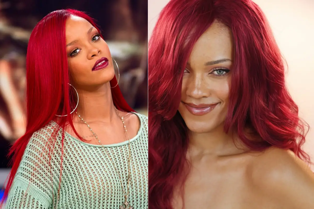 A la izquierda, la verdadera Rihanna; a la derecha, Priscila Beatrice.