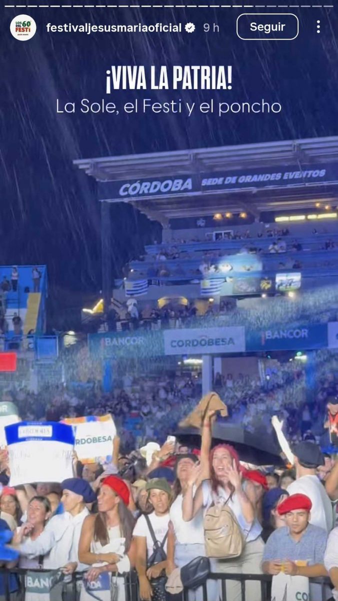 La lluvia aguó nuevamente el festival de Jesús María: la “Sole” debió suspender su show